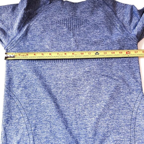 Saucony Dash Seamless Long Sleeve Running Tee Blue Heather Extra Large XL - Picture 7 of 10